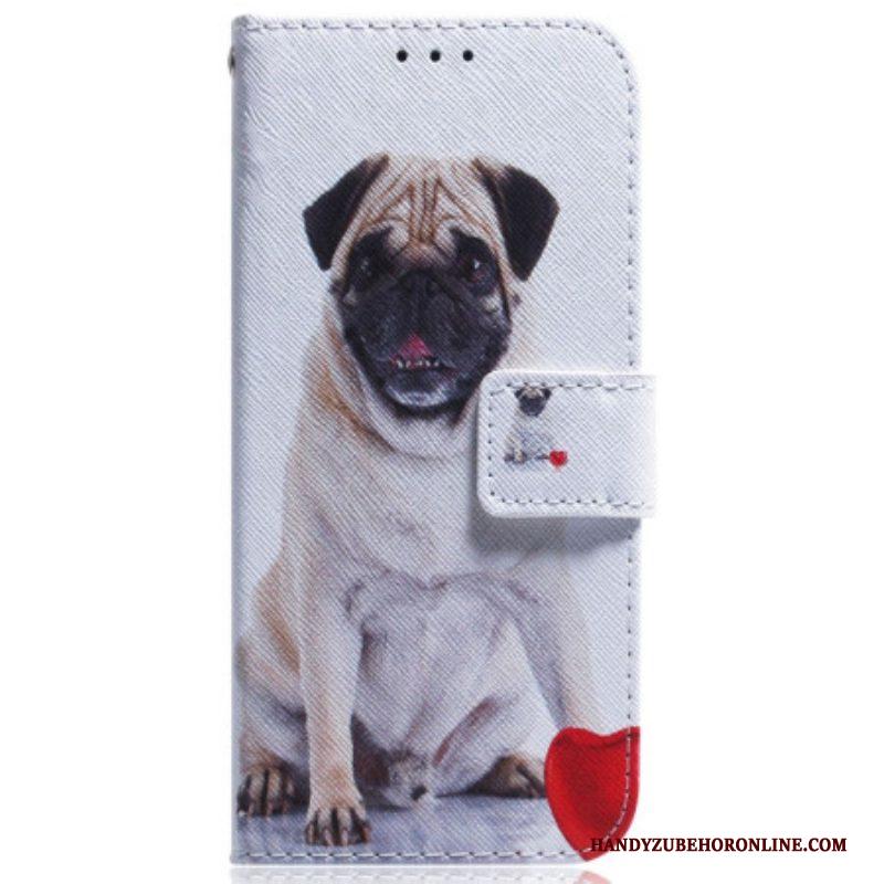 Folio-hoesje voor Samsung Galaxy S23 5G Mops Hond