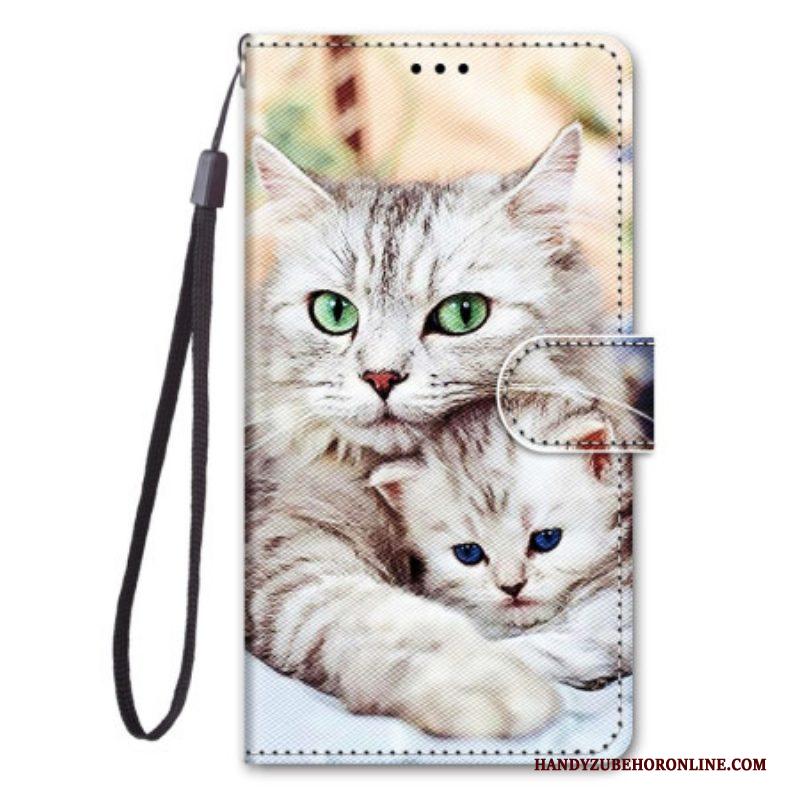 Folio-hoesje voor Samsung Galaxy S23 Ultra 5G Katten Familie