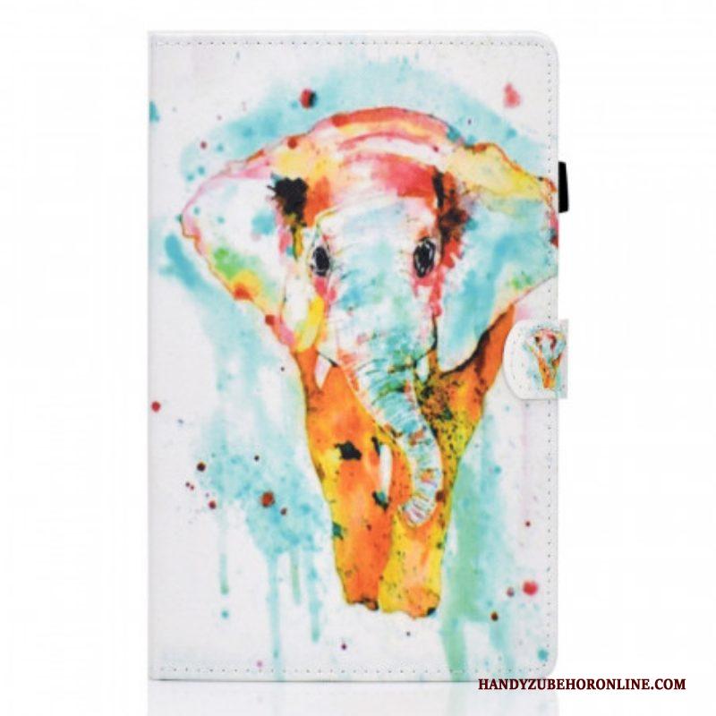 Folio-hoesje voor Samsung Galaxy Tab A8 (2021) Aquarel Olifant