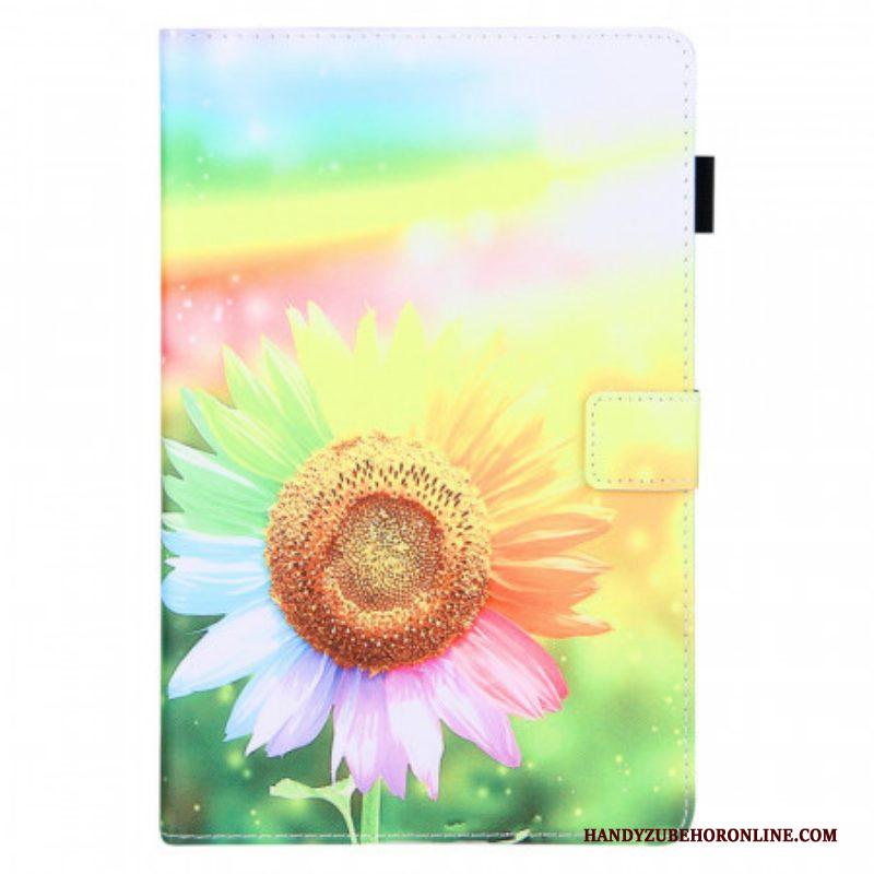 Folio-hoesje voor Samsung Galaxy Tab A8 (2021) Bloemen In De Zon