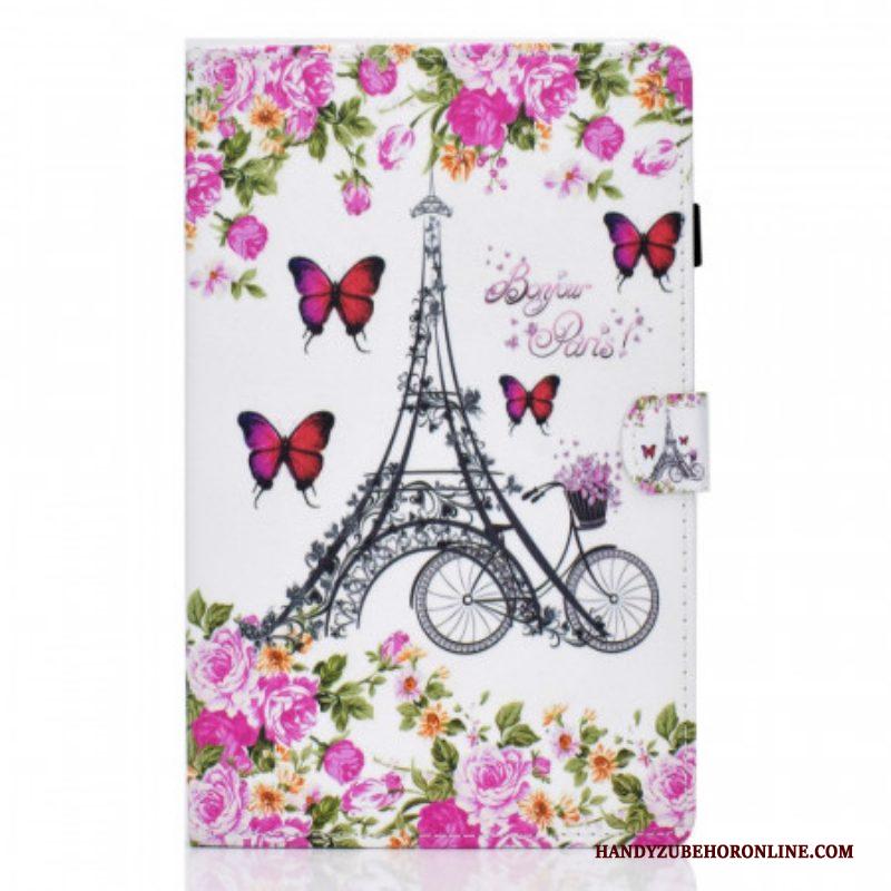 Folio-hoesje voor Samsung Galaxy Tab A8 (2021) Eiffeltoren Fiets