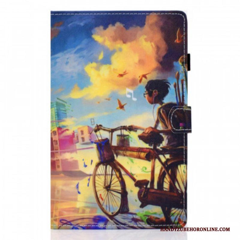 Folio-hoesje voor Samsung Galaxy Tab A8 (2021) Fiets Kunst