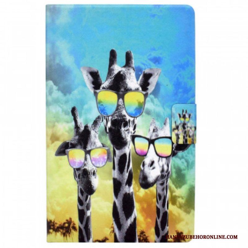 Folio-hoesje voor Samsung Galaxy Tab A8 (2021) Funky Giraffen