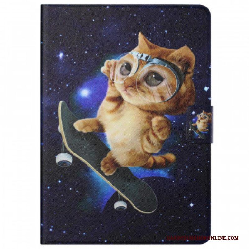 Folio-hoesje voor Samsung Galaxy Tab A8 (2021) Kat Skateboarden