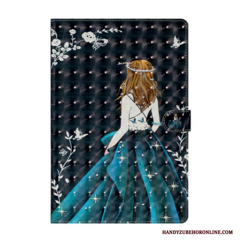 Folio-hoesje voor Samsung Galaxy Tab S8 Plus / Tab S7 Plus Jonge Dame