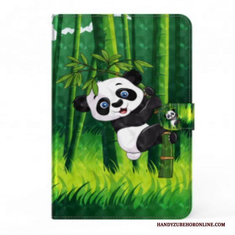 Folio-hoesje voor Samsung Galaxy Tab S8 / Tab S7 Panda Van Imitatieleer