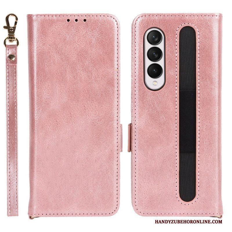 Folio-hoesje voor Samsung Galaxy Z Fold 3 5G Flip Case Dubbele Penhouderflap