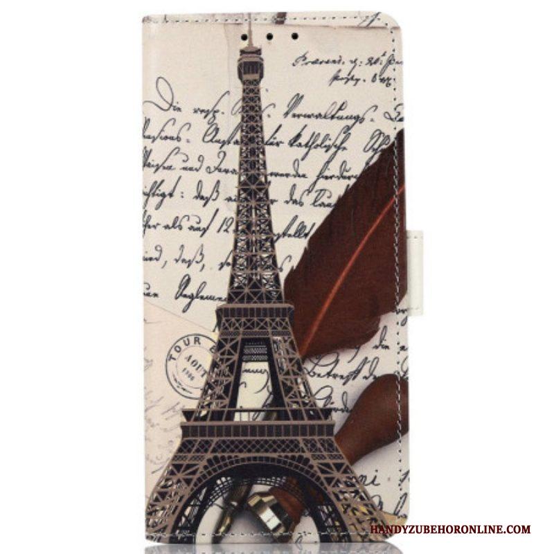 Folio-hoesje voor Sony Xperia 5 IV Dichters Eiffeltoren