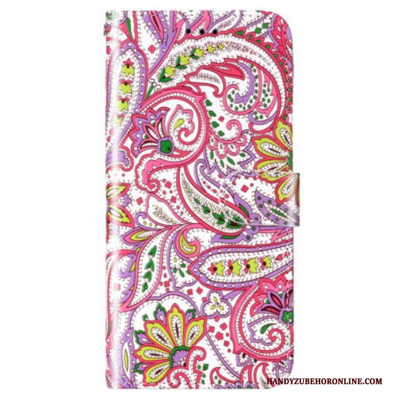 Folio-hoesje voor Xiaomi 12 Lite Met Ketting Paisley-patroon Met Bandjes