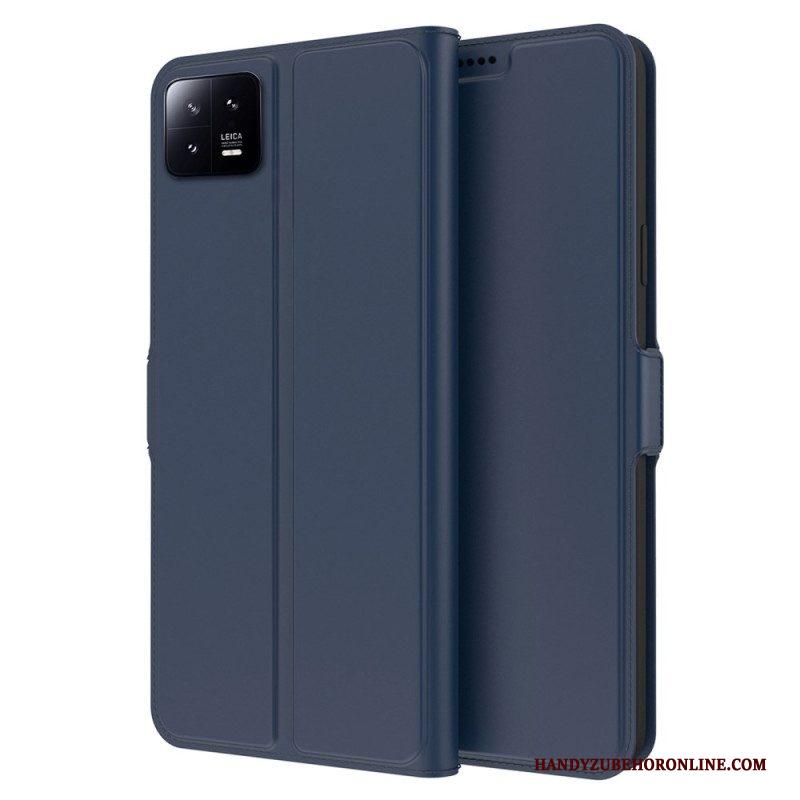 Folio-hoesje voor Xiaomi 13 Pro Slank Leereffect