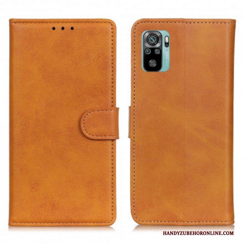 Folio-hoesje voor Xiaomi Redmi Note 10 / 10S Retro Mat Leereffect