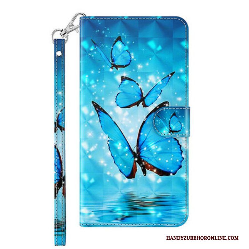 Folio-hoesje voor Xiaomi Redmi Note 10 5G Blauwe Vlinders