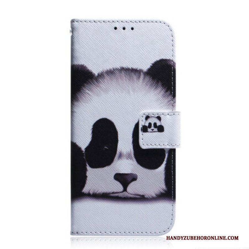 Folio-hoesje voor Xiaomi Redmi Note 10 5G Panda Gezicht