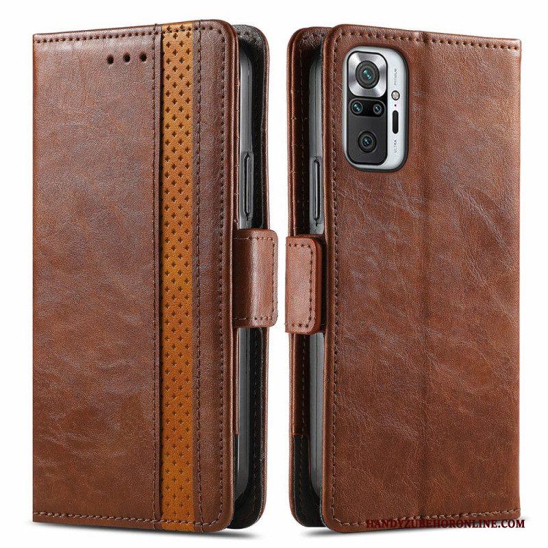 Folio-hoesje voor Xiaomi Redmi Note 10 Pro Tweekleurige Dubbele Sluiting