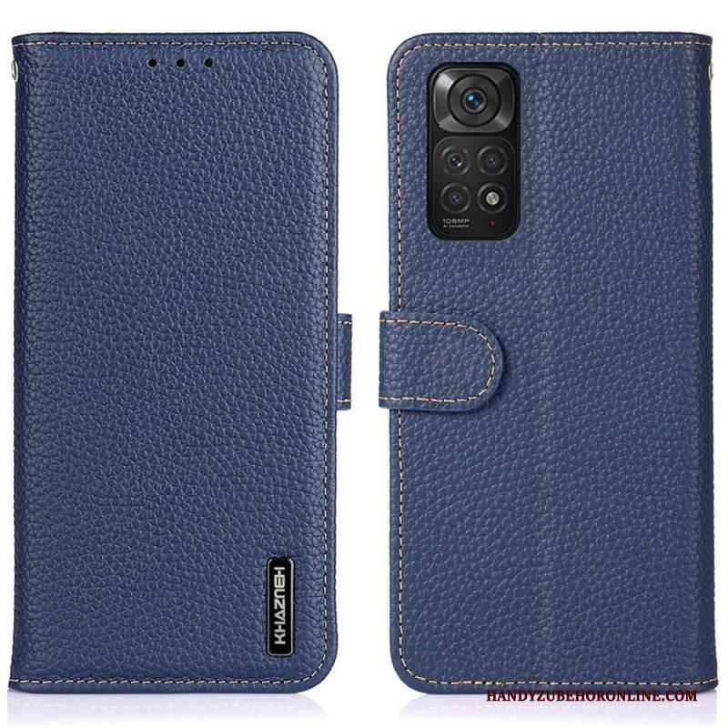 Folio-hoesje voor Xiaomi Redmi Note 11 / 11S Khazneh Lychee Leer