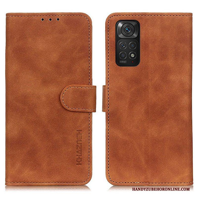 Folio-hoesje voor Xiaomi Redmi Note 11 / 11S Khazneh Vintage Leereffect