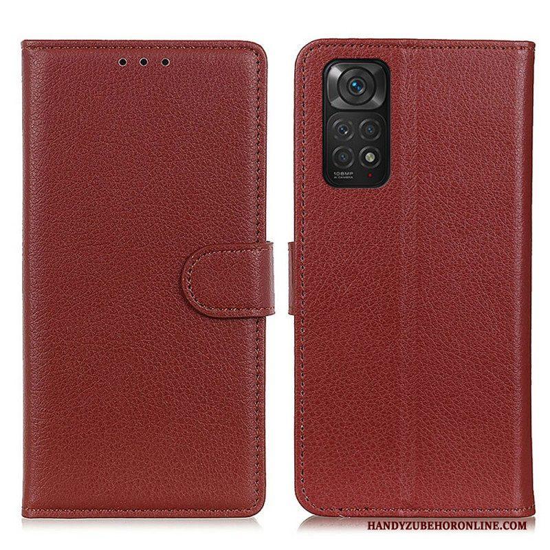 Folio-hoesje voor Xiaomi Redmi Note 11 / 11S Traditioneel Lychee