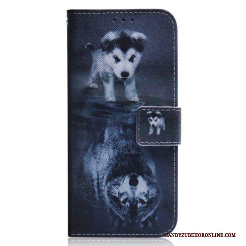 Folio-hoesje voor Xiaomi Redmi Note 12 4G Puppy-droom