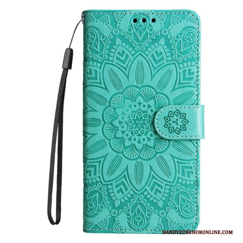 Folio-hoesje voor Xiaomi Redmi Note 12 Pro Plus Met Ketting Mandala-decoratie Met Riem