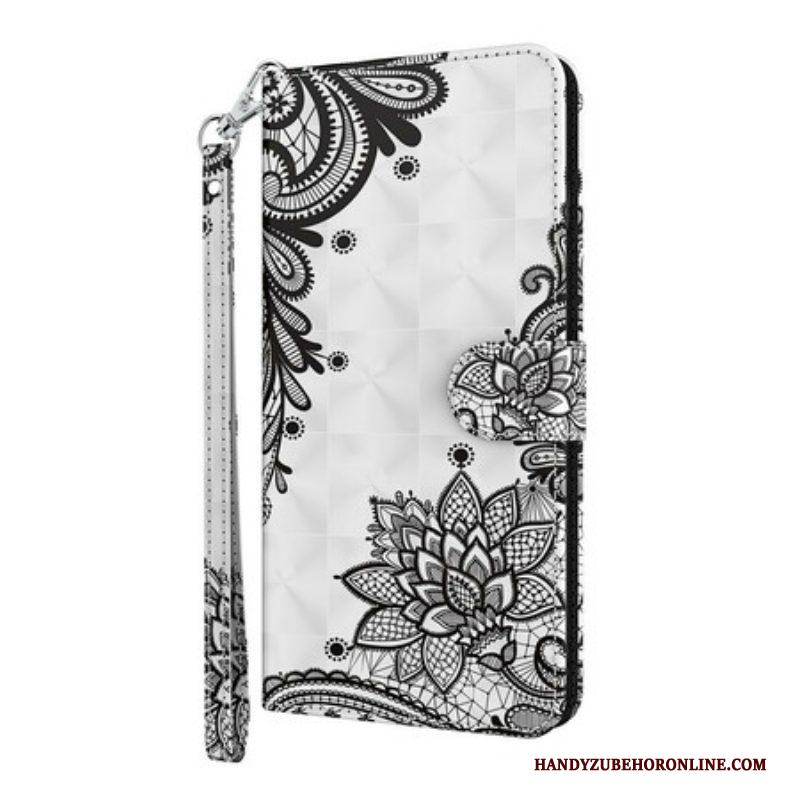 Folio-hoesje voor iPhone 13 Mini Kant Bloemen