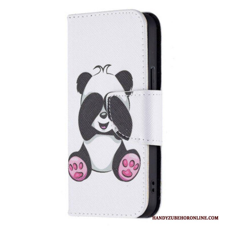 Folio-hoesje voor iPhone 13 Mini Panda-plezier