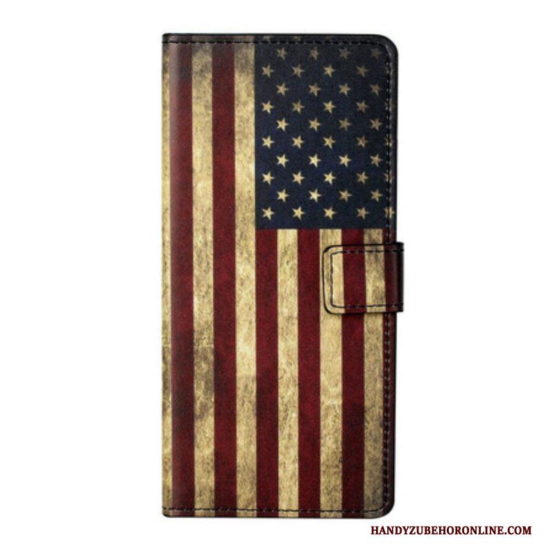 Folio-hoesje voor iPhone 13 Pro Amerikaanse Vlag