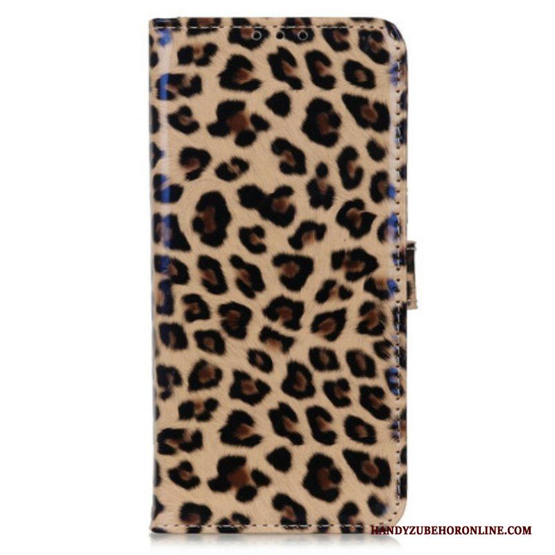 Folio-hoesje voor iPhone 13 Pro Max Gewoon Luipaard