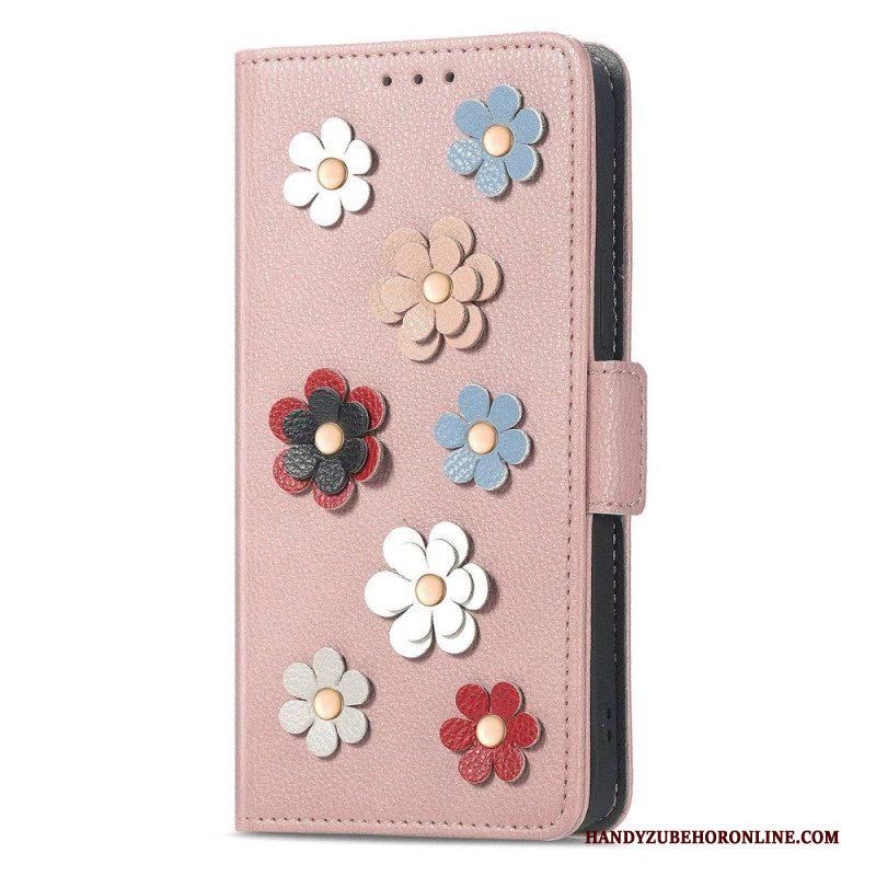 Folio-hoesje voor iPhone 14 Decoratieve Bloemen