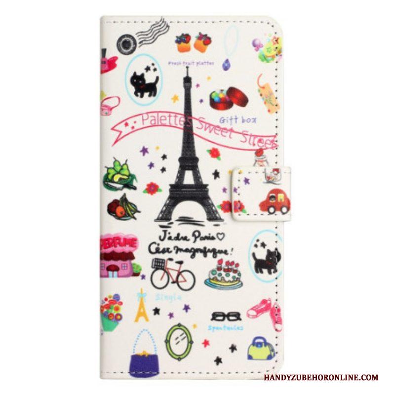 Folio-hoesje voor iPhone 14 Pro Zoet Parijs