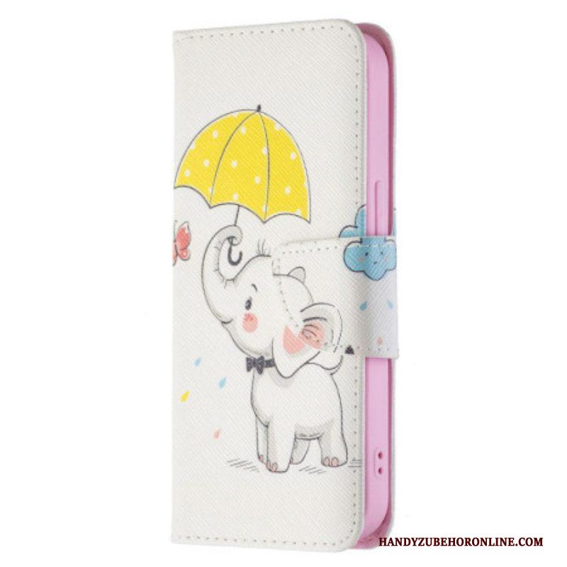 Folio-hoesje voor iPhone 15 Babyolifant