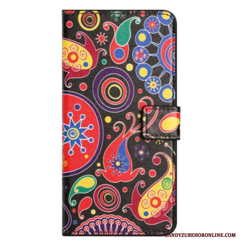 Folio-hoesje voor iPhone 15 Plus Galaxy-patroon