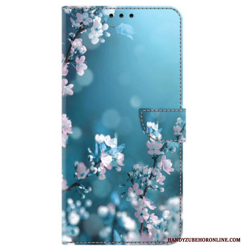 Folio-hoesje voor iPhone 15 Pro Pruimenbloesems