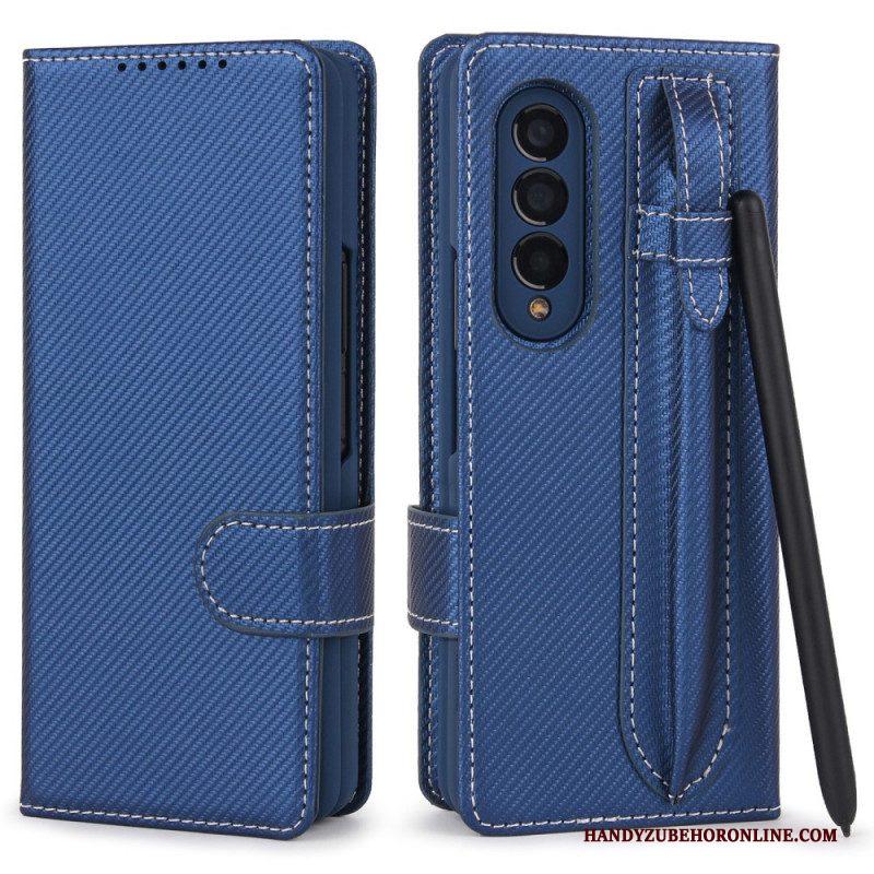 Hoesje Folio-hoesje voor Samsung Galaxy Z Fold 3 5G Afneembare Pennenhouder