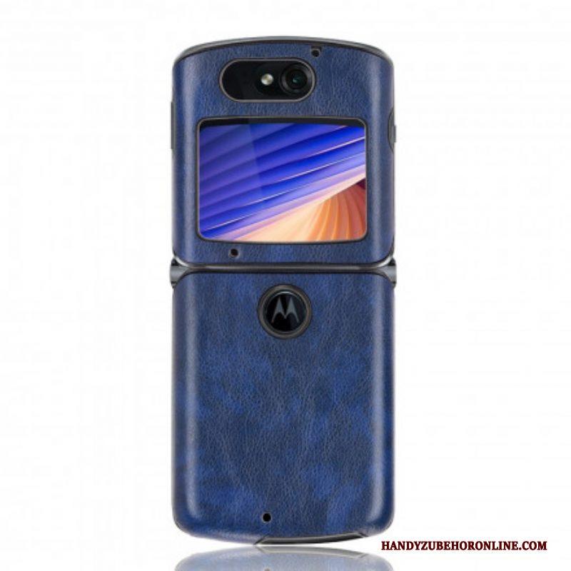 Hoesje voor Motorola Razr 5G Lychee Kunstleer