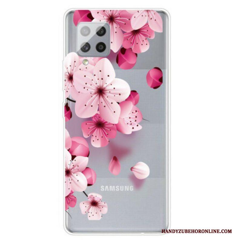 Hoesje voor Samsung Galaxy A42 5G Kleine Roze Bloemen