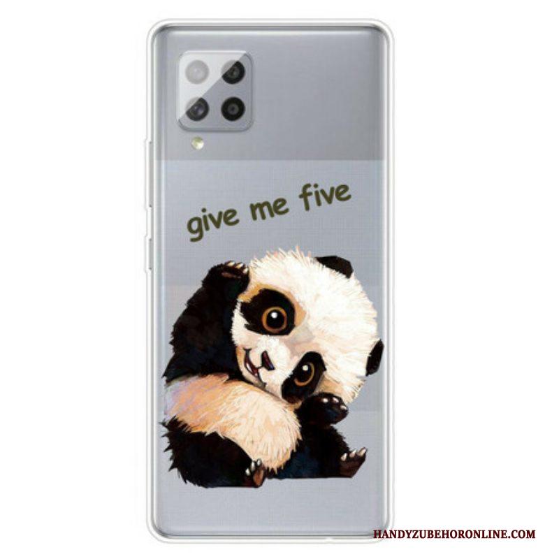 Hoesje voor Samsung Galaxy A42 5G Naadloze Panda Geef Me Vijf