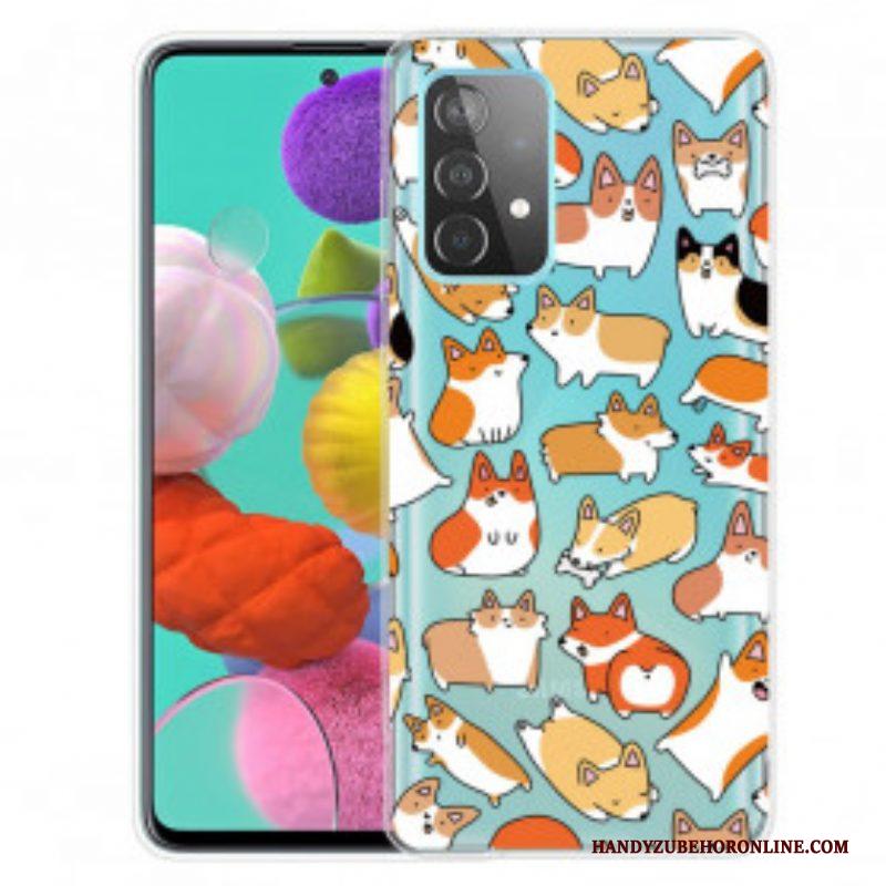 Hoesje voor Samsung Galaxy A52 4G / A52 5G / A52s 5G Naadloze Meerdere Honden