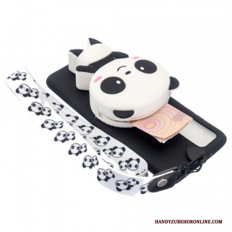 Hoesje voor Samsung Galaxy A53 5G 3d Panda Met Karabijnkoord