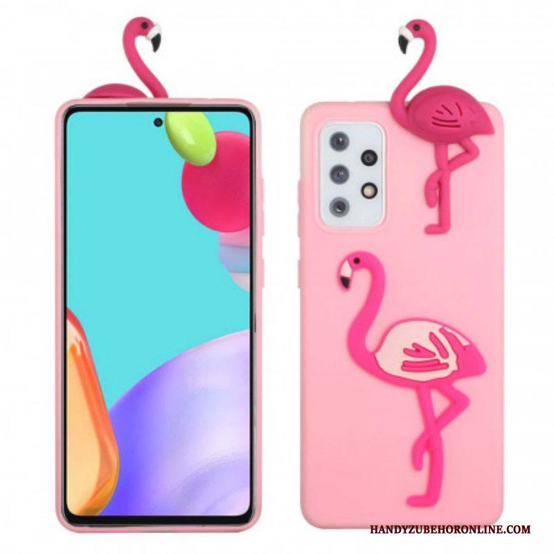 Hoesje voor Samsung Galaxy A53 5G 3d-flamingo