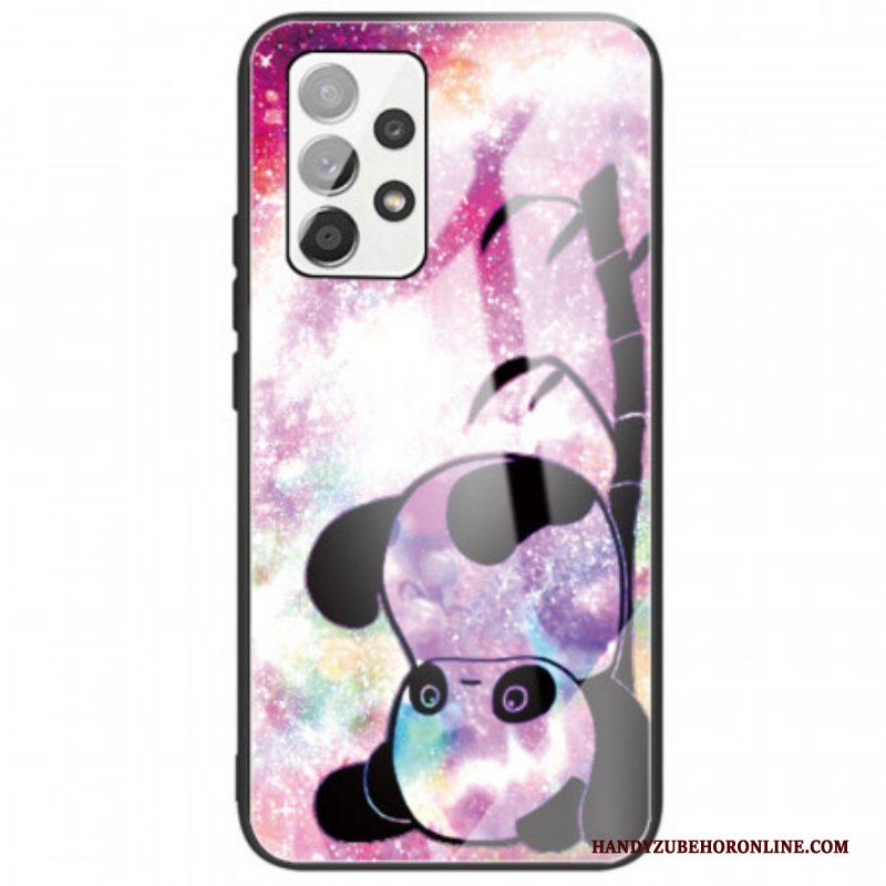 Hoesje voor Samsung Galaxy A53 5G Panda Gehard Glas