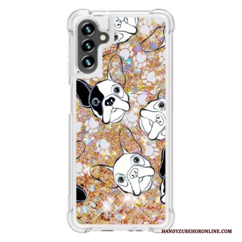 Hoesje voor Samsung Galaxy A54 5G Mr Dog Pailletten