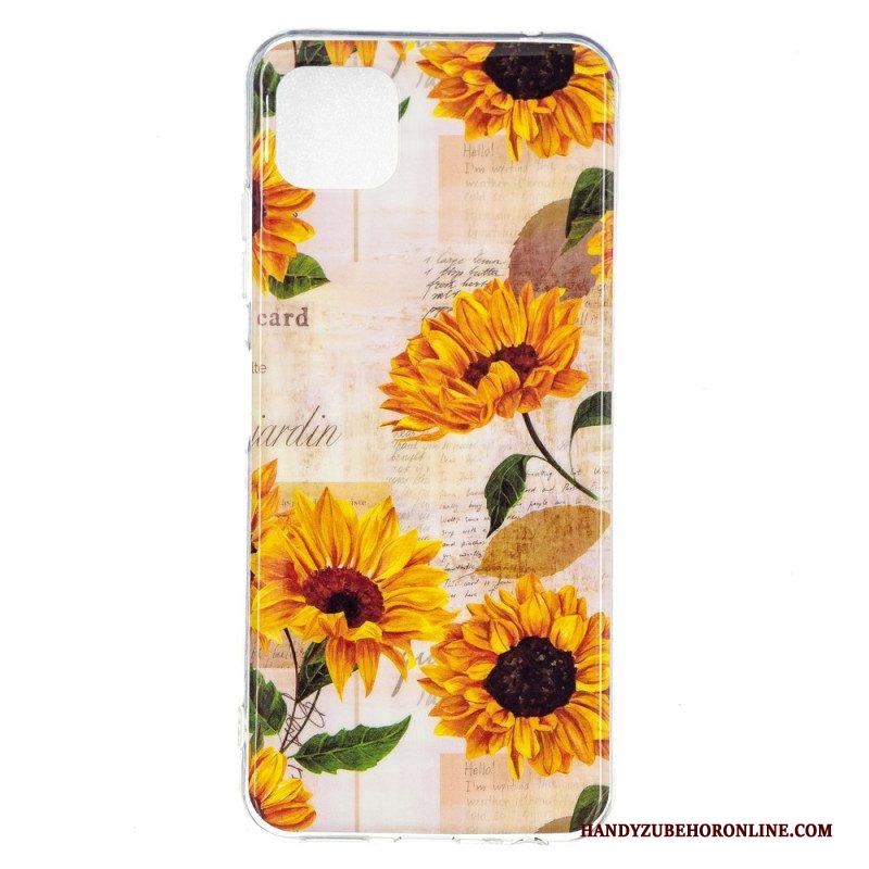 Hoesje voor Samsung Galaxy M12 / A12 Fluorescerende Bloemen