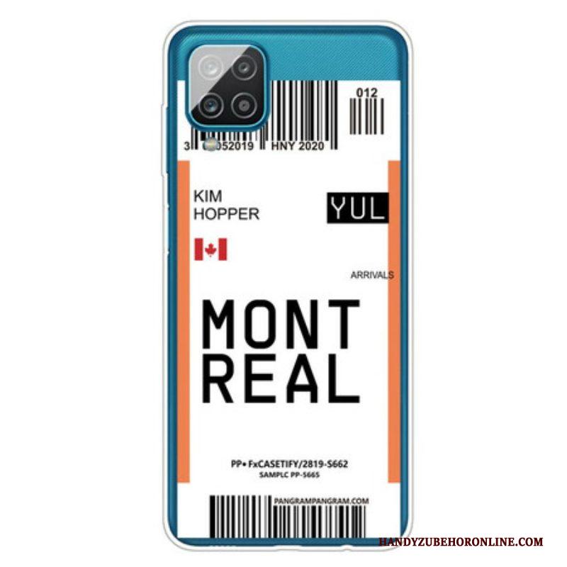 Hoesje voor Samsung Galaxy M12 / A12 Instapkaart Naar Montreal