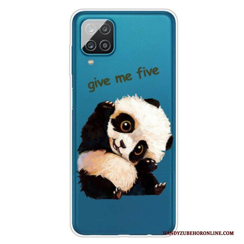 Hoesje voor Samsung Galaxy M12 / A12 Naadloze Panda Geef Me Vijf