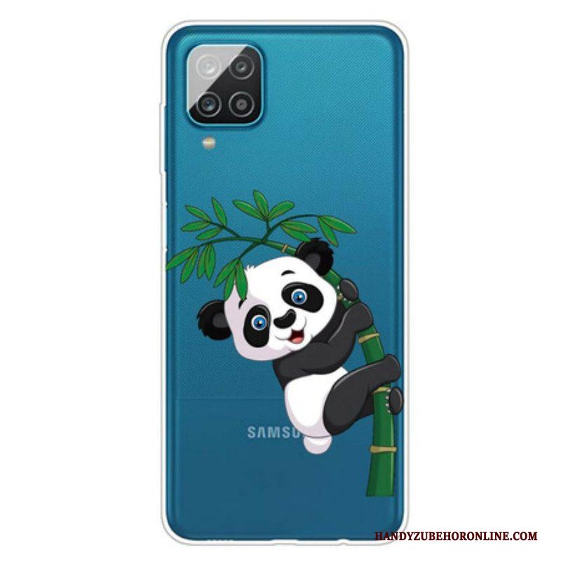 Hoesje voor Samsung Galaxy M12 / A12 Naadloze Panda Op Bamboe