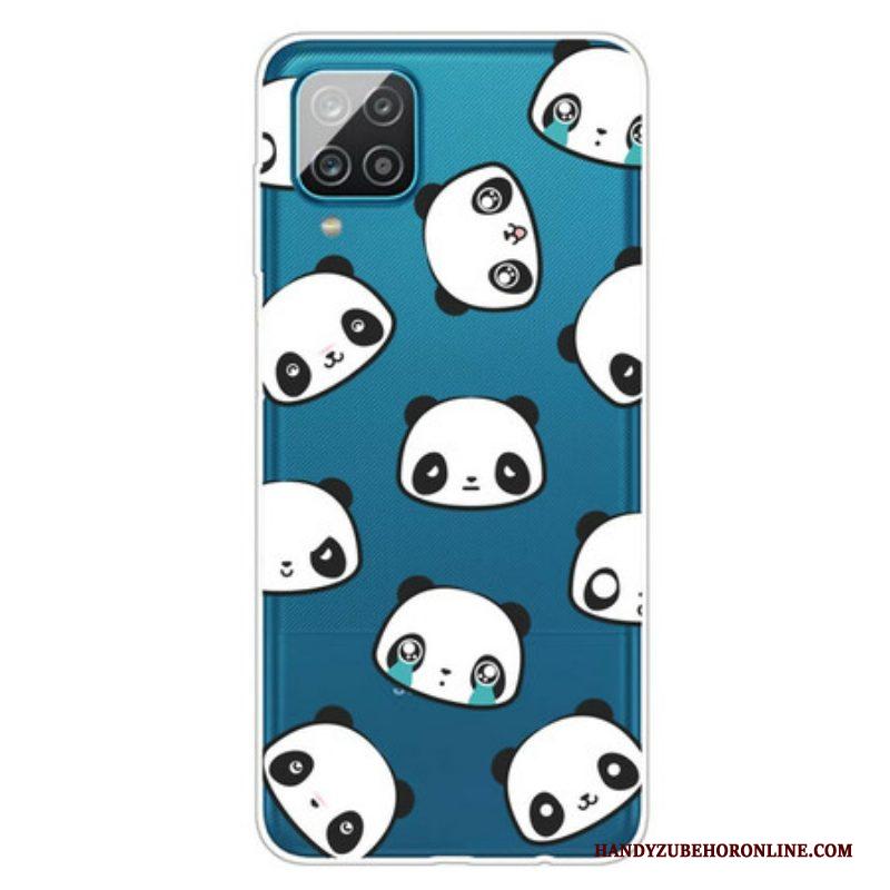 Hoesje voor Samsung Galaxy M12 / A12 Naadloze Sentimentele Panda's