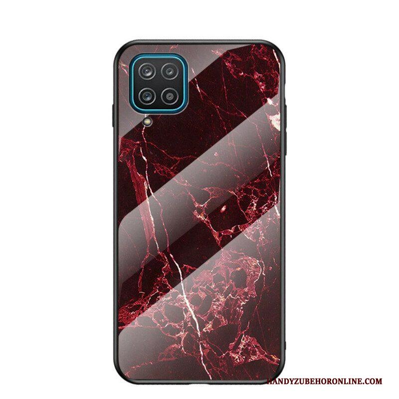 Hoesje voor Samsung Galaxy M12 / A12 Premium Kleur Gehard Glas