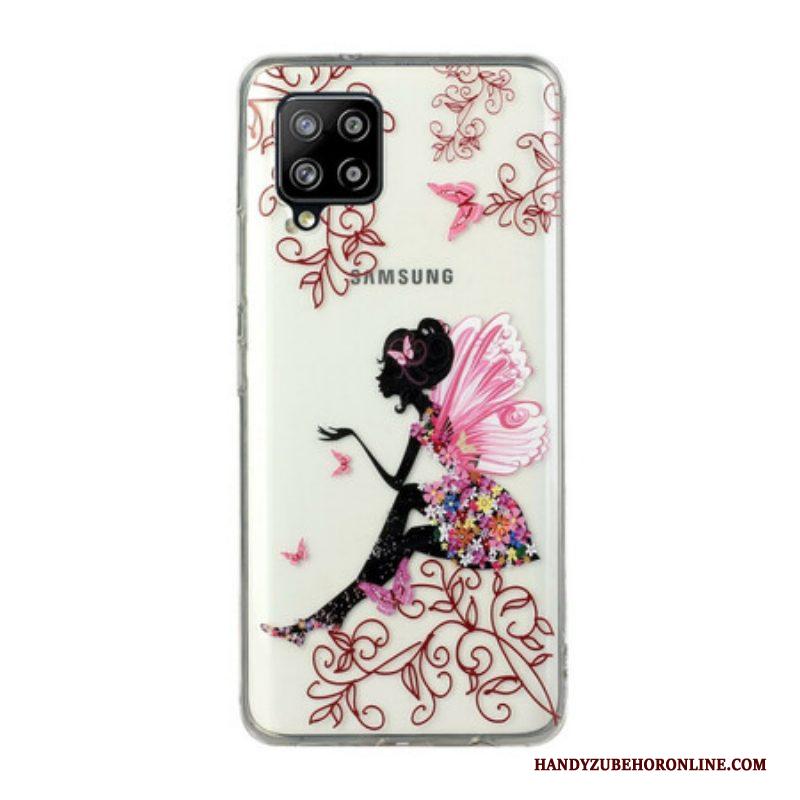 Hoesje voor Samsung Galaxy M12 / A12 Transparante Bloemenfee