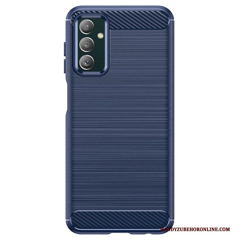 Hoesje voor Samsung Galaxy M13 Geborstelde Koolstofvezel