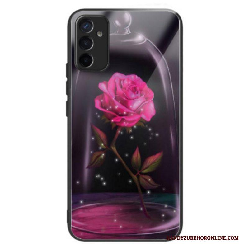 Hoesje voor Samsung Galaxy M13 Sprankelend Roze Gehard Glas